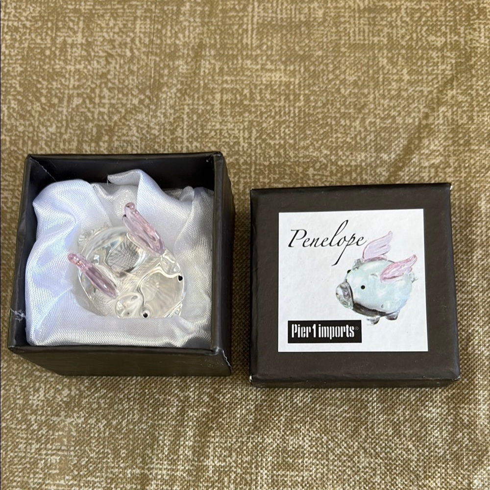 Pier 1 Pink and White Small Pet Sculpture